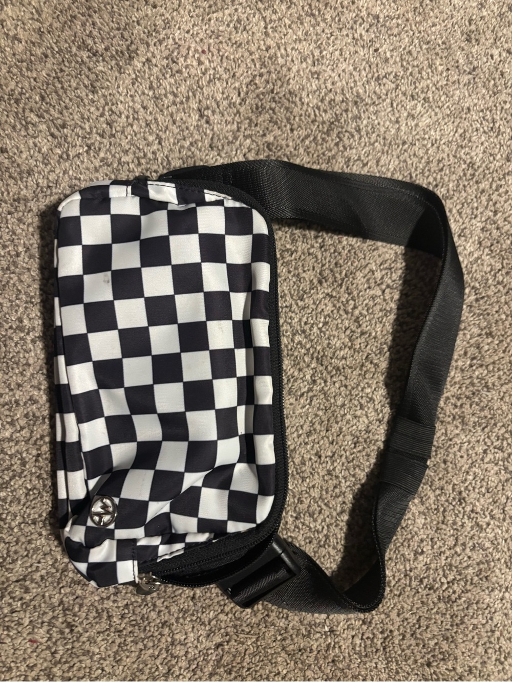 Amazon Black and White Checkerboard Crossbody Bag
